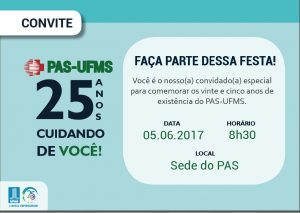 CONVITE - 25 ANOS DE PAS-UFMS